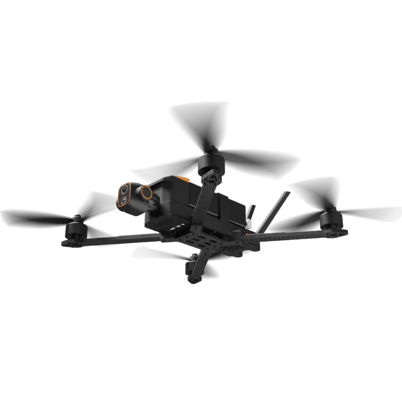 Carbon Fibre Fuselage Drone with visible light and thermal imaging cameras