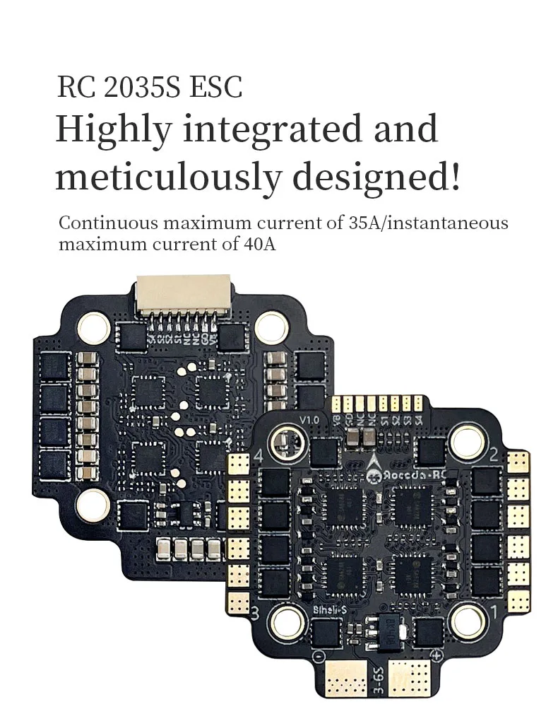 D-RC 2035S 35A 4in1 ESC specification diagram