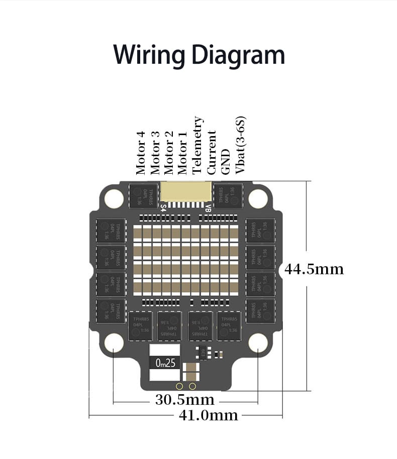 D-H760Stack H7DUAL FC AM32 60A ESC 30X30mm for Racing Drone 