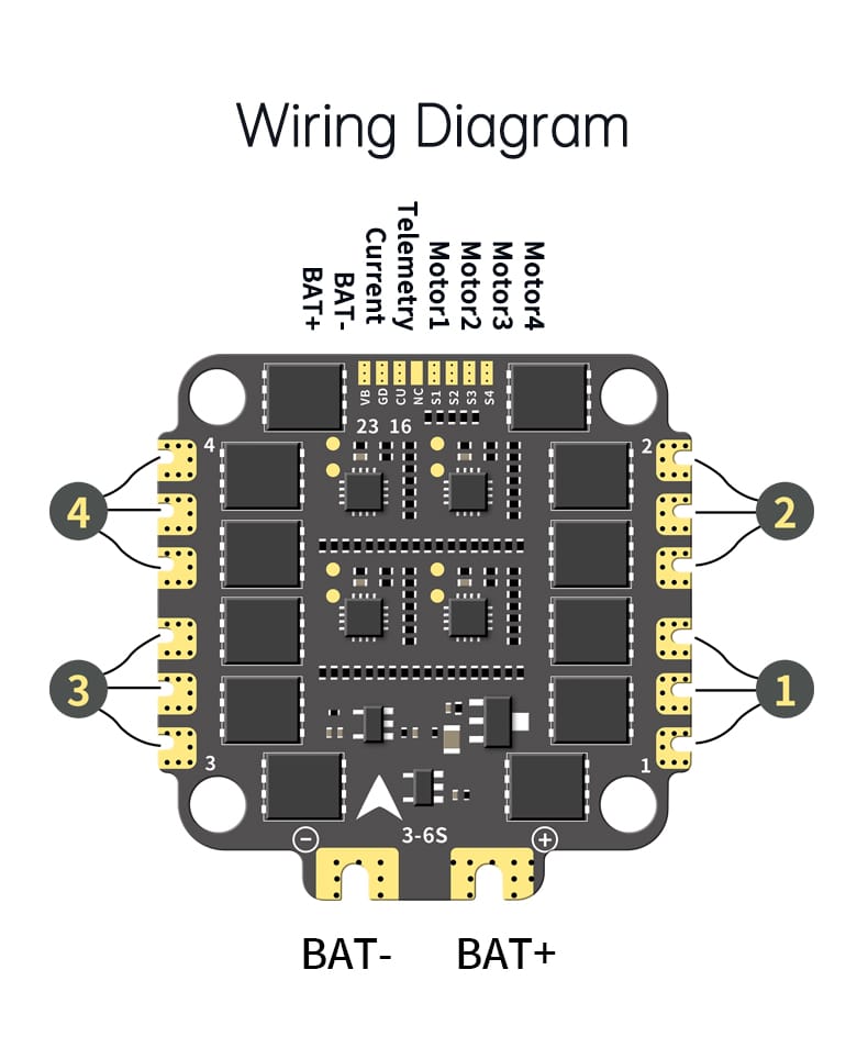 D-F760S V2 Stacd F722 V2 3060AM32 60A 4in1ESC 30x30mm 3-6S for FPV Freestyle Drone