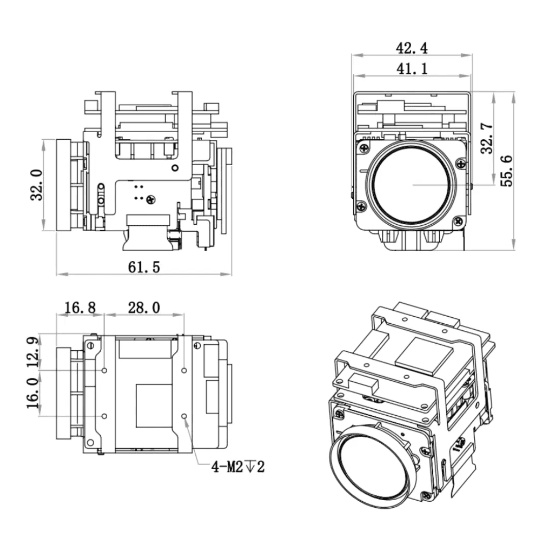 D-C8110UV 8MP 10X Optical Zoom 4K IP Drone Camera Module - uavauto.com