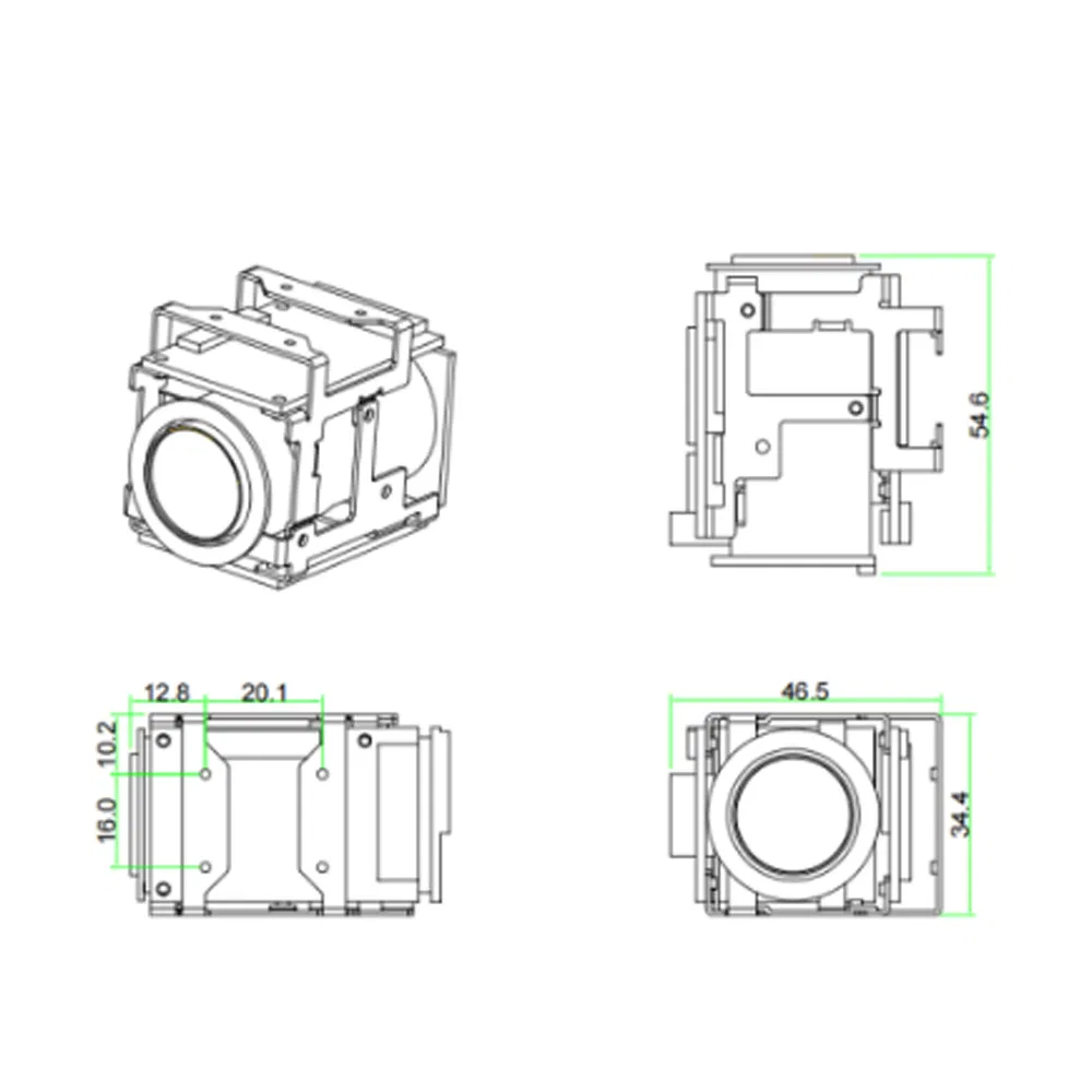 D-C4204UV 4MP 4X Zoom Smart Function Miniature Camera Module for Uav with Ai