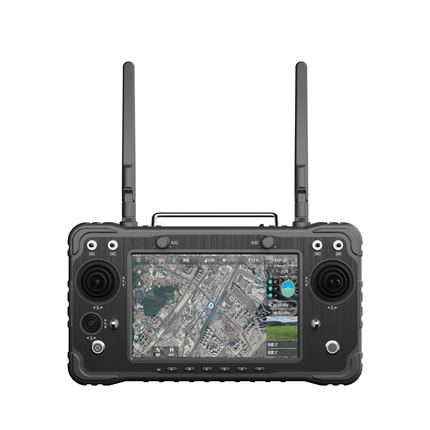The DAH16 is an advanced remote control system designed for various unmanned vehicle applications such as drones, helicopters, and fixed-wing aircraft. It features a high-definition display with a long transmission range, providing an excellent control experience for operators. The controller supports HD video and data transmission, making it suitable for professional aerial photography, surveying, and surveillance.