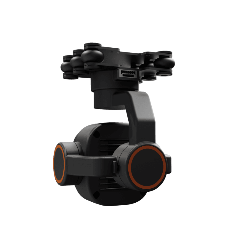 DA12 three-axis stable control dual light gimbal: intelligent dynamic tracking, integrated 2K visible light and thermal imaging