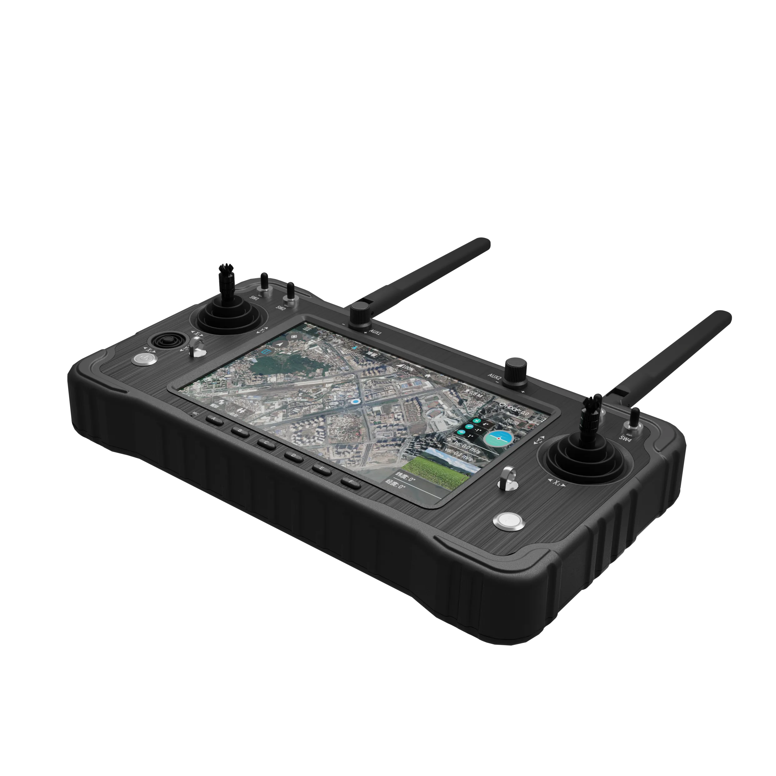 The DAH16 is an advanced remote control system designed for various unmanned vehicle applications such as drones, helicopters, and fixed-wing aircraft. It features a high-definition display with a long transmission range, providing an excellent control experience for operators. The controller supports HD video and data transmission, making it suitable for professional aerial photography, surveying, and surveillance.
