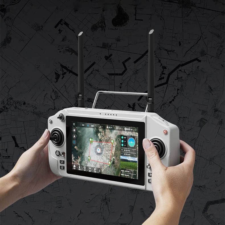 DAG20 is a high-performance remote control system designed for drone operations, featuring advanced functions and powerful performance, making it suitable for various professional fields. This remote control is equipped with a high-resolution display, supports long-distance image transmission and control, has an automatic dual-frequency band switch (2.4GHz/5.8GHz), and offers efficient battery life and fast charging, ensuring stable control of the drone in different environments.