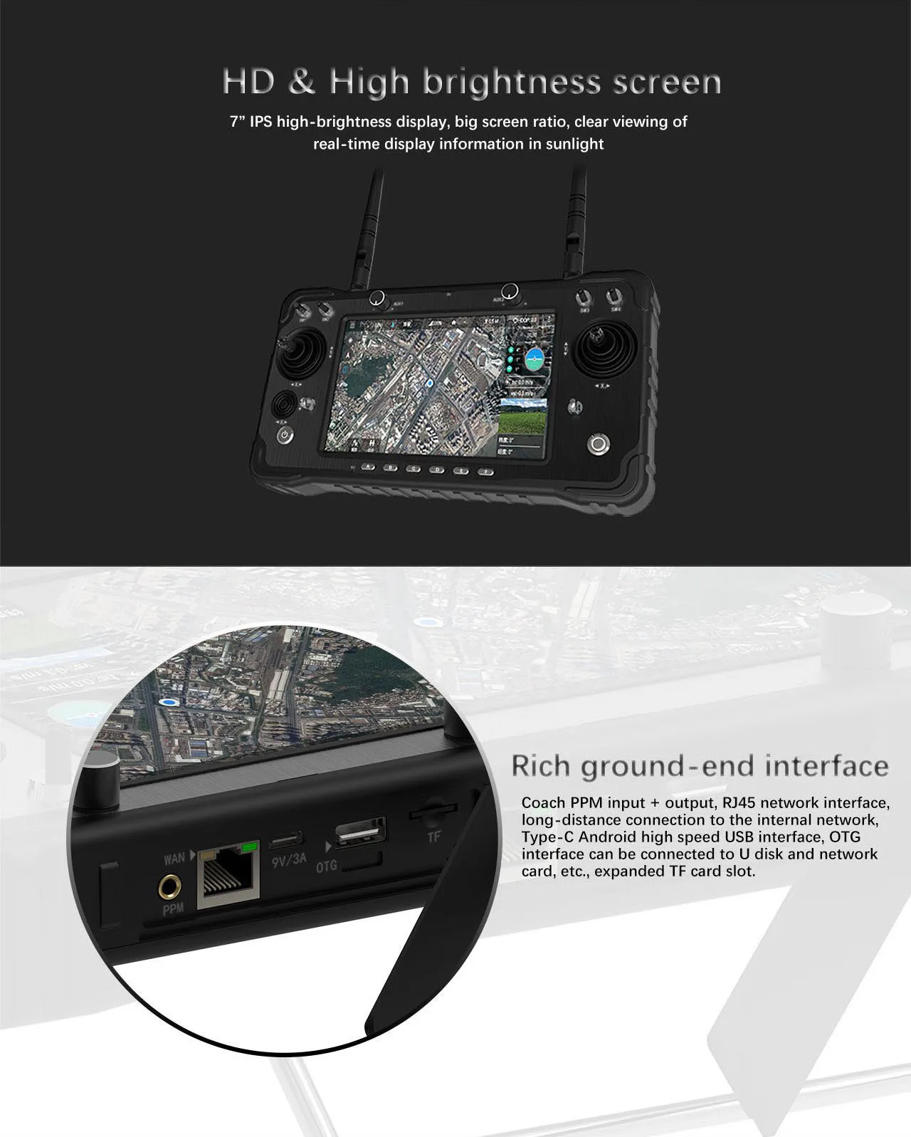 DAH16 drone controller interfaces and industrial UAV connectivity