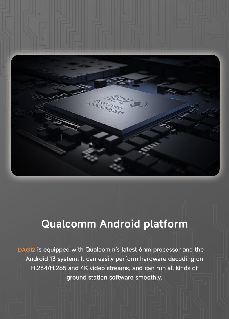 DAG12 high-definition long-distance remote control: Qualcomm chip+20KM transmission, 8-hour battery life, intelligent control preferred