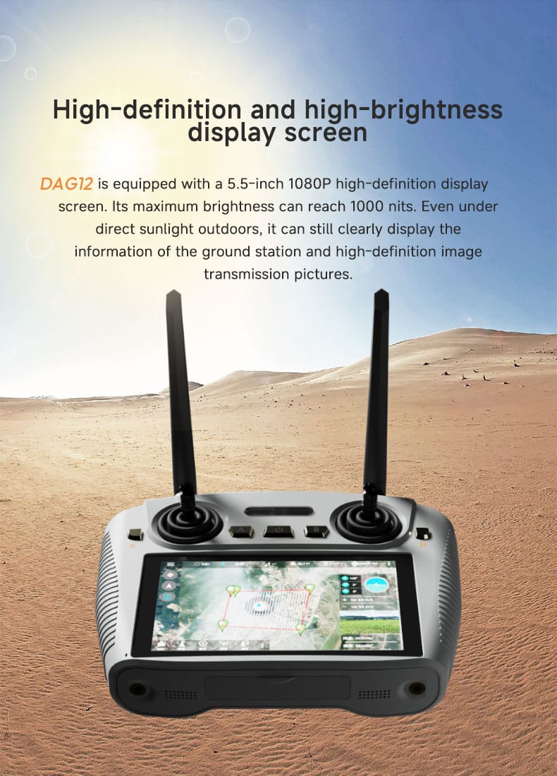 DAG12 high-definition long-distance remote control: Qualcomm chip+20KM transmission, 8-hour battery life, intelligent control preferred