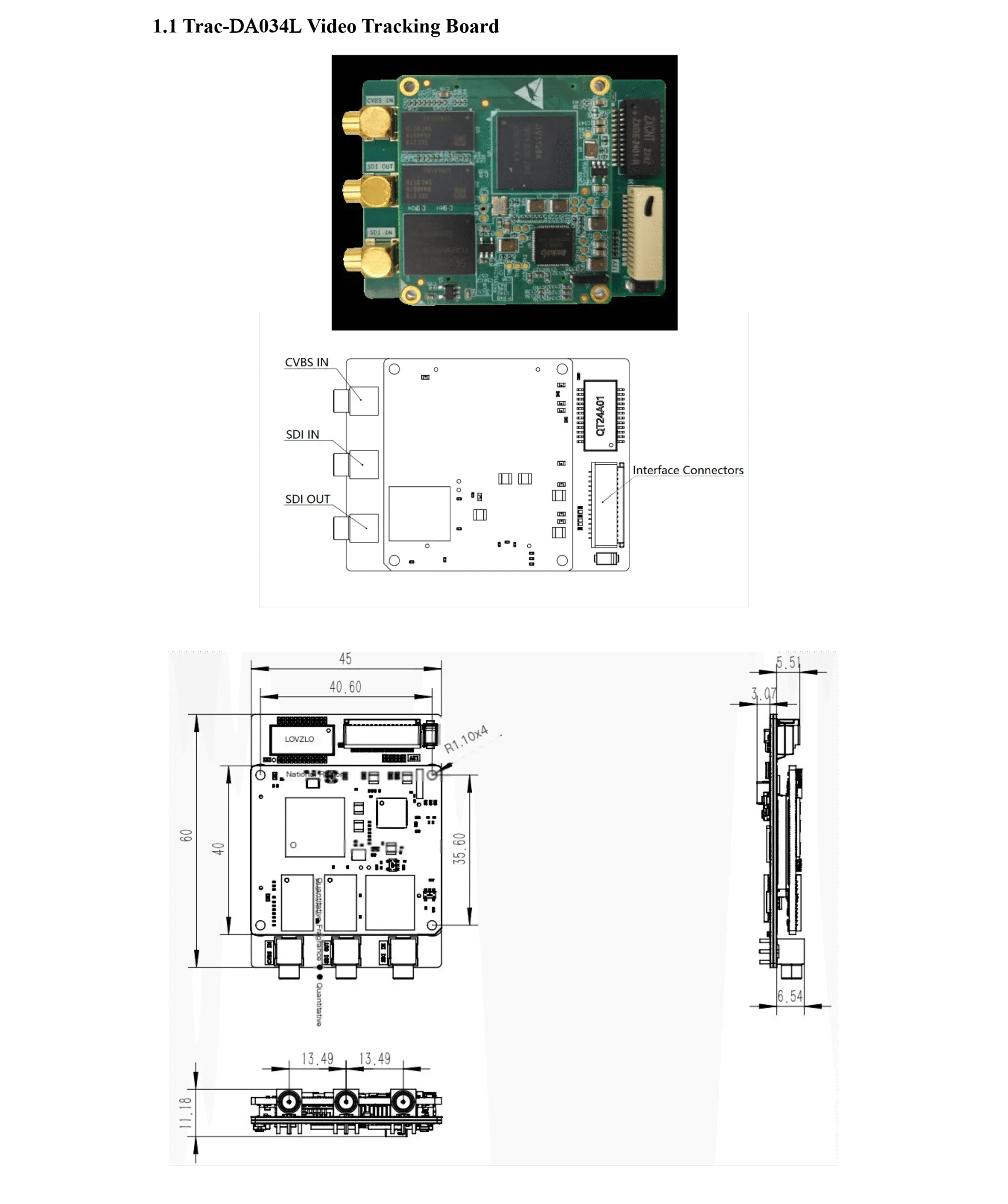 Trac-DA034L Video Tracking Board
